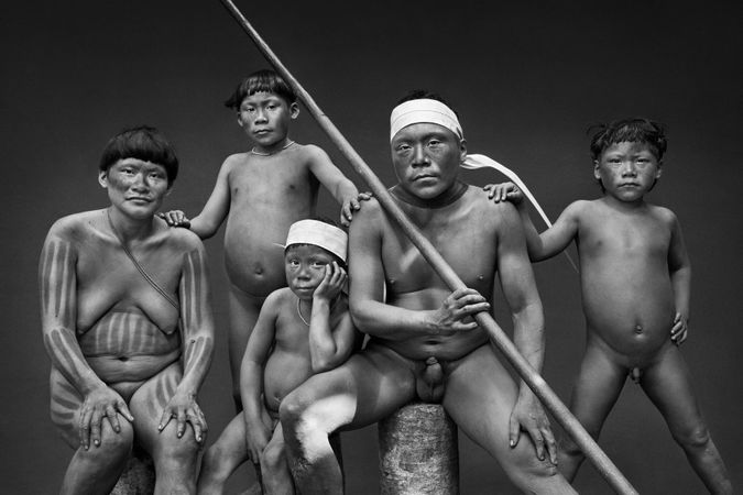 Famiglia Korubo. Stato di Amazonas, Brasile