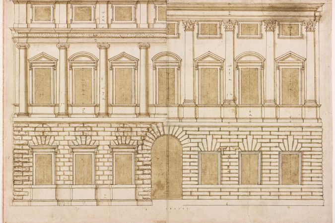 Disegno di presentazione per palazzo Porto