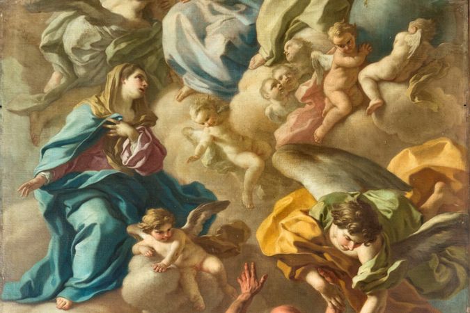 La Madonna intercede presso la Trinità per le anime purganti