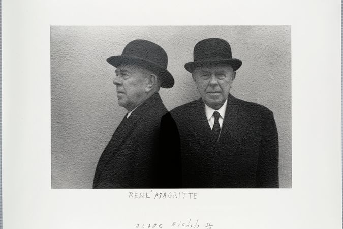 René Magritte (profile and full face)