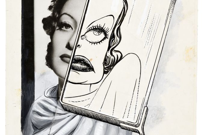 Fotografia e caricatura di Joan Crawford 