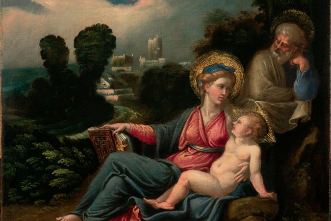 Sacra famiglia nel paesaggio