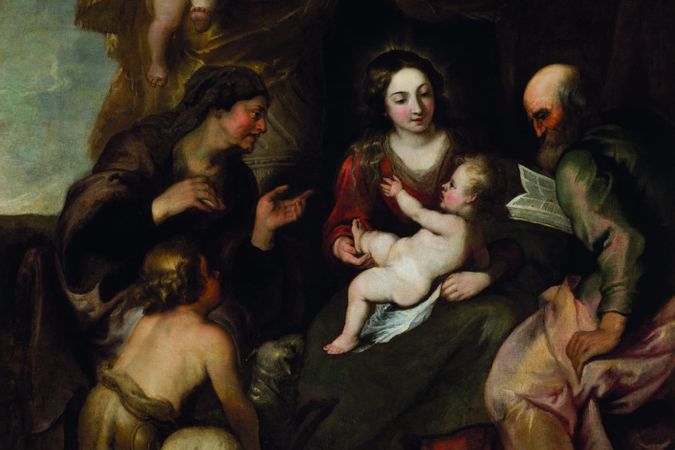 Sacra famiglia con san Giovannino e santa Elisabetta