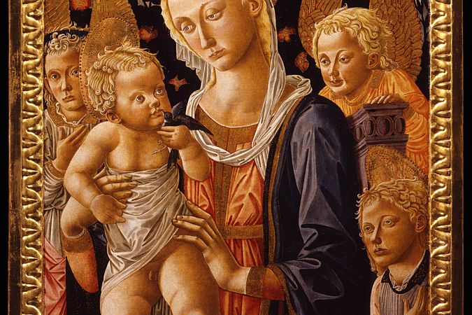 Vergine con Bambino, San Giovannino e angeli tabernacolo