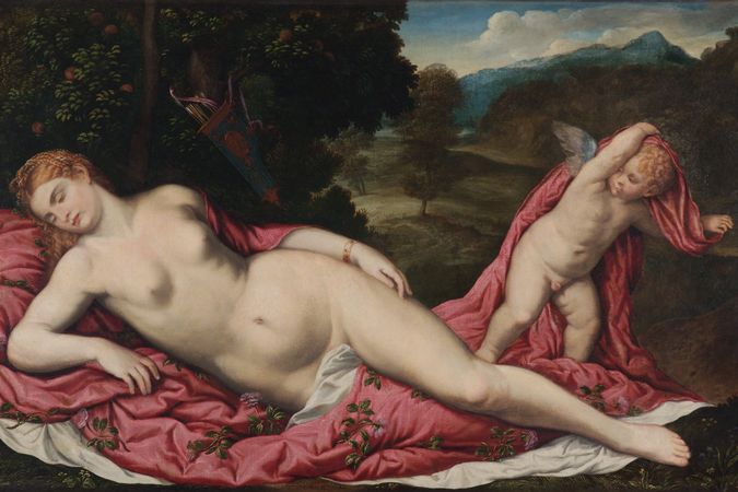 Venere dormiente e Cupido