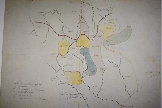 Copia Mappa del Catasto Borbonico di Castania