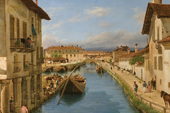 Veduta del Canale Naviglio presa sul ponte di S.Marco