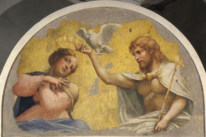 Incoronazione della Vergine (frammento del catino absidale della chiesa di San Giovanni Evangelista di Parma)