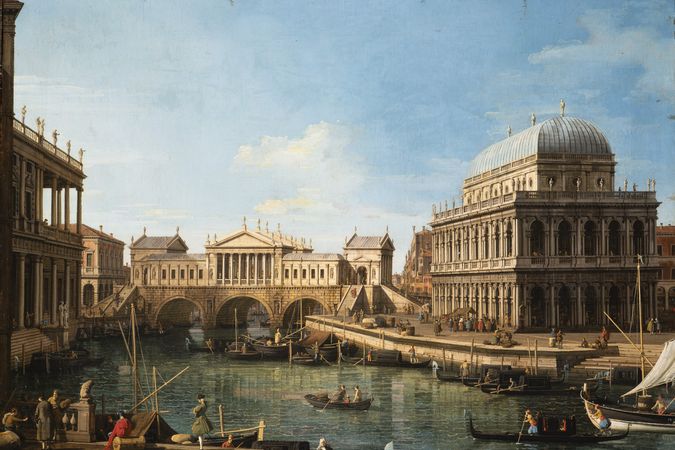 Capriccio con edifici palladiani