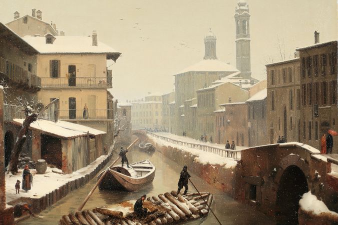 Nevicata ai navigli