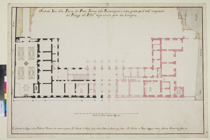 Primo progetto per l’ampliamento del Palazzo Corsini alla Lungara