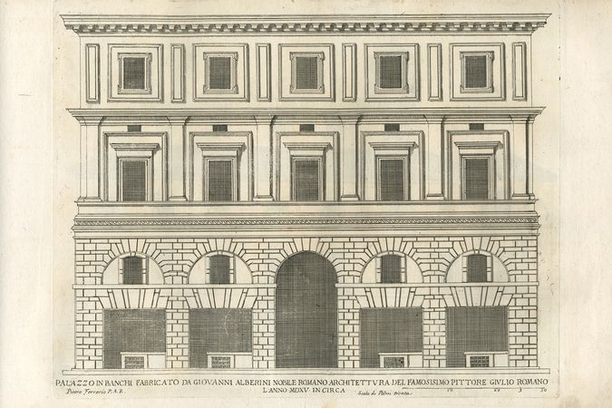 Facciata di Palazzo Alberini