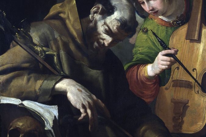 San Francesco confortato da un angelo musico