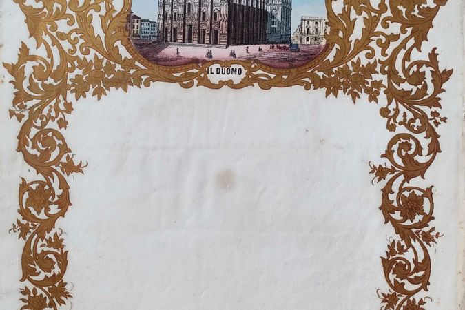 Carta da lettere con veduta del Duomo di Milano