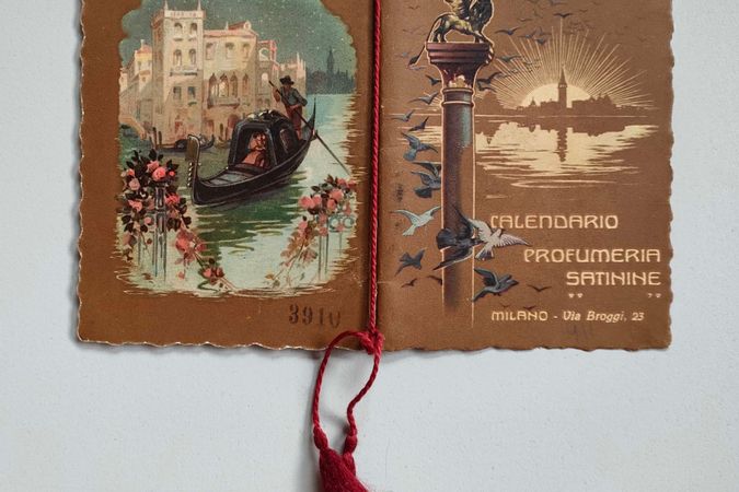 Calendario 1911 profumeria Satinine,