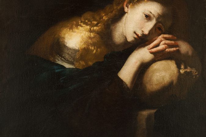 La Maddalena in meditazione del teschio