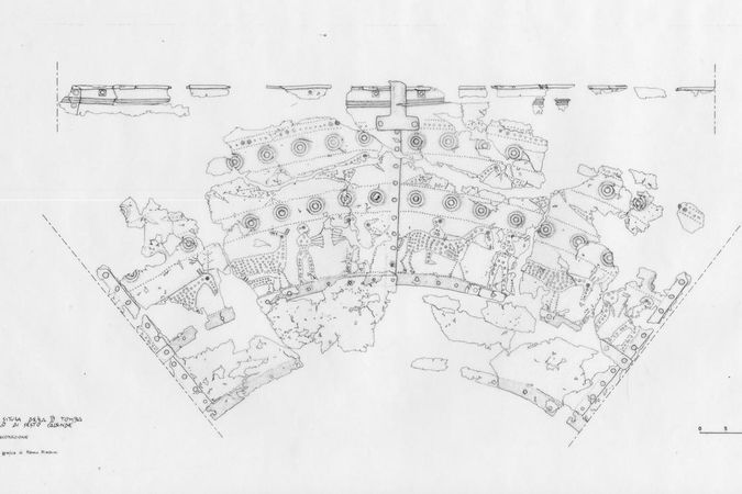 Sviluppo del disegno della decorazione della situla