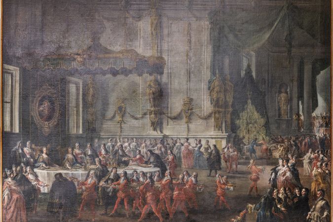 Banchetto nuziale in onore di Elisabetta Farnese nel Palazzo Ducale di Parma