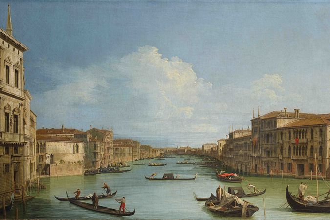 Il Canal Grande da Ca’ Foscari verso il ponte di Rialto