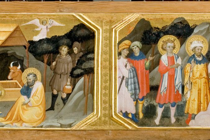 Nativita' di Gesu', Adorazione dei magi, Sant'Antonio Abate  1440-1457 20 234