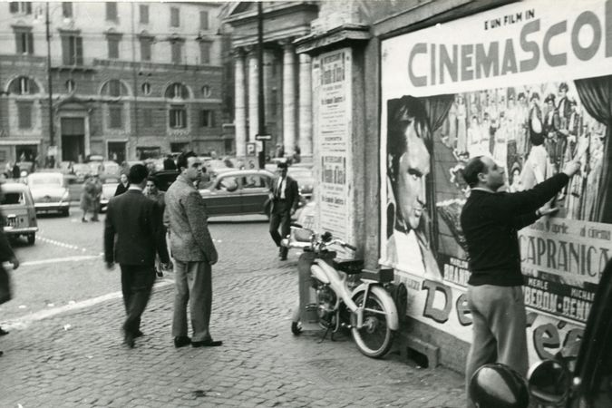 L’artista in Piazza del Popolo