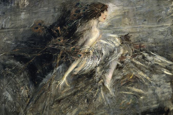 La marchesa Casati con piume di pavone