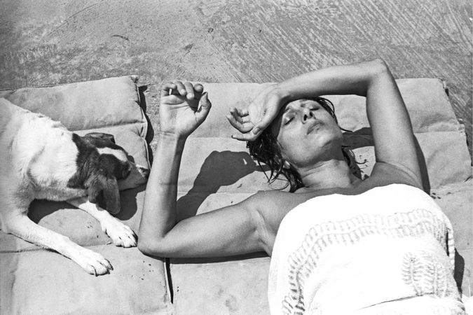 Anna Magnani nella sua villa a San felice Circeo