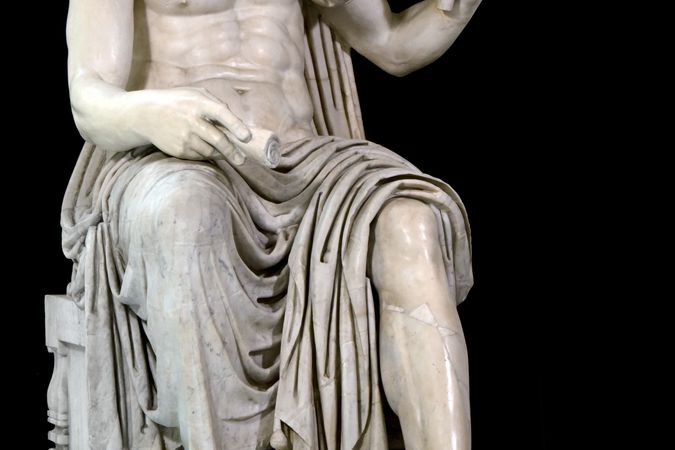 Statua colossale seduta dell’Imperatore Claudio