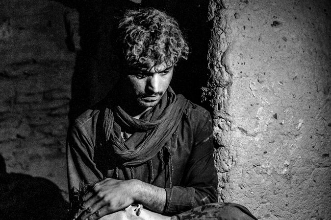 Afghan Refugees Waiting to Cross the Iranian Border