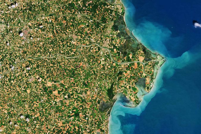 Il delta del Po in estate