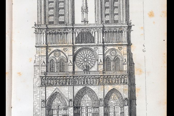 La facciata occidentale di Notre-Dame di Parigi