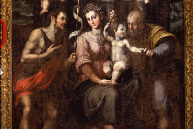 Sacra famiglia con S. Giovanni Battista