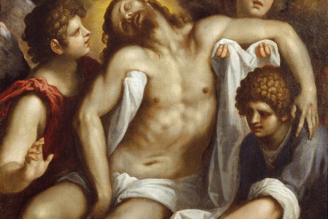 Cristo morto sorretto dagli angeli