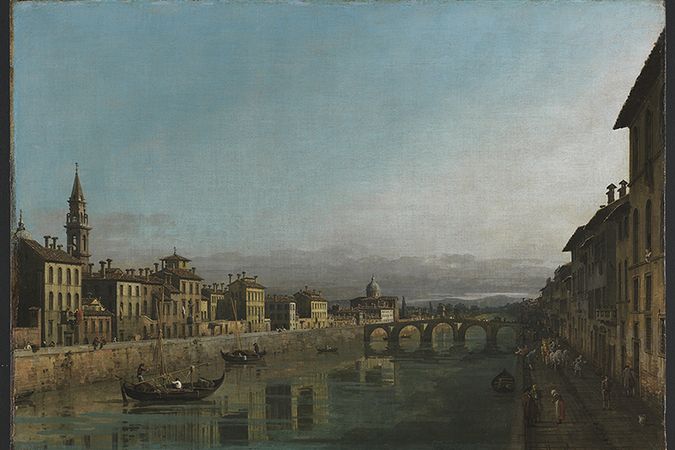 L'Arno verso il ponte alla Carraia, Firenze