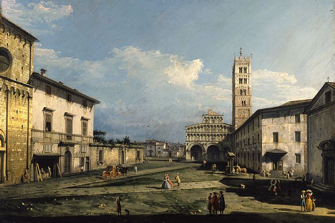 Piazza San Martino con la cattedrale, Lucca