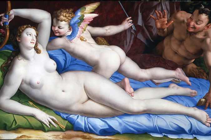 Venere, Cupido e Satiro