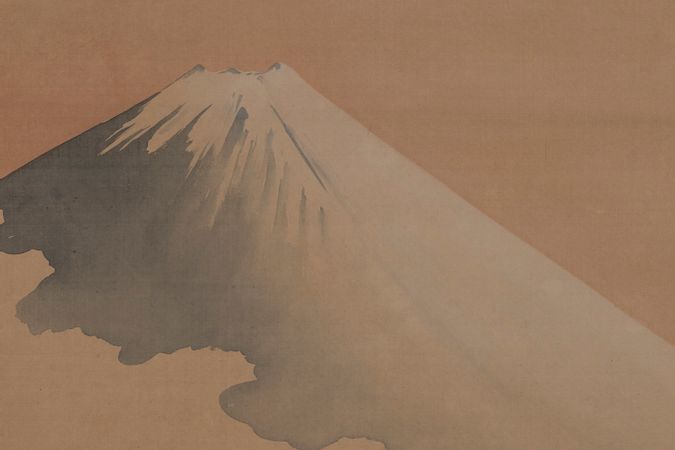  Una veduta della vetta del monte Fuji