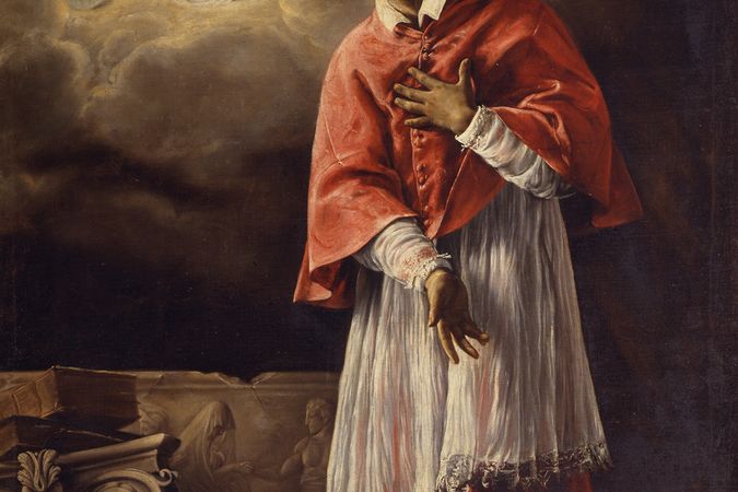 San Carlo Borromeo in adorazione della Trinità