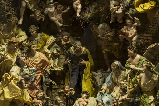 Gruppo presepiale con la Natività