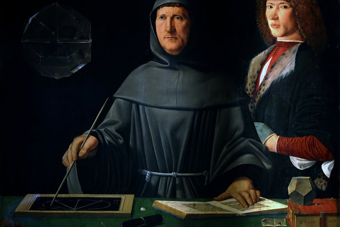 Ritratto di fra luca Pacioli con un allievo 