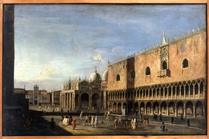 Veduta di Piazza San marco dal lato del palazzo Ducale