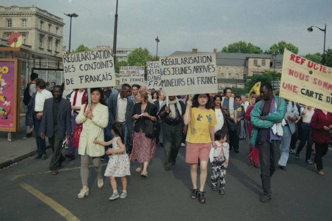 St Bernard Sans-Papiers demonstration 