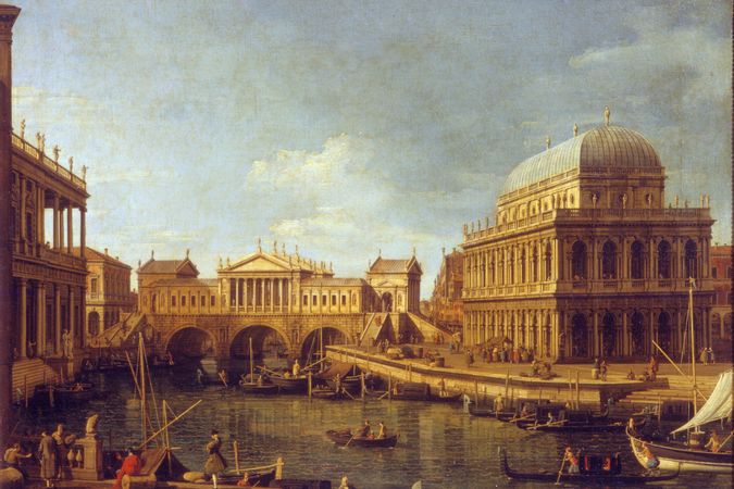 Capriccio con edifici palladiani