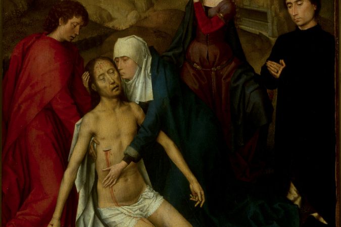 Compianto sul corpo di Cristo con donatore