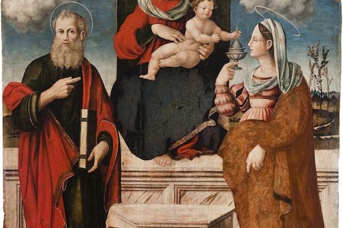 Madonna in trono con il Bambino e i santi Giovanni Evangelista e Maria Maddalena