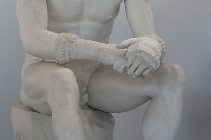 Calco di statua, pugile 