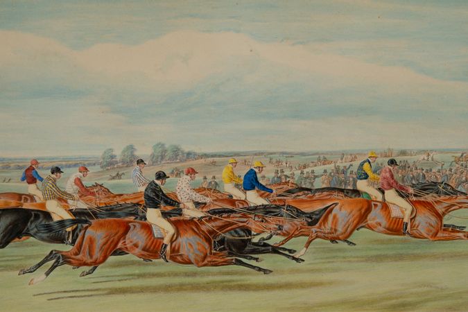 Fores' Racing Series, Plate 3, The Run In