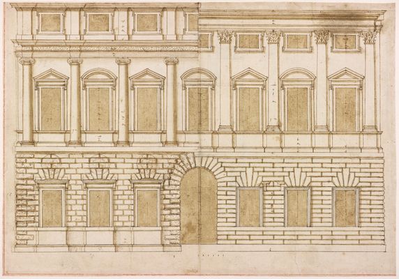 Disegno di presentazione per palazzo Porto