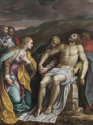 Compianto su Cristo morto con i Santi Bartolomeo e Paolo