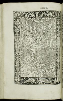 Dante Alighieri, Commedia (commento di Cristoforo Landino), Brescia, Bonino Bonini, 31 maggio 1487 (Triv. Inc. Dante 3)